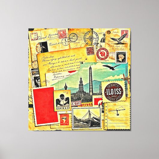 Historische Postreise Leinwanddruck (Vorderseite)