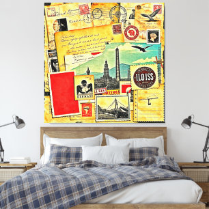 Historische Postreise Leinwanddruck
