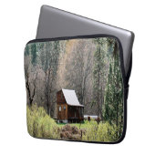 Historische Potato Creek Holzhütte...... Laptopschutzhülle (Vorderseite Links)