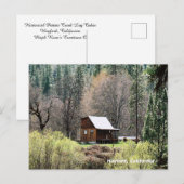 Historische Potato Creek Holzhütte...... Postkarte (Vorne/Hinten)