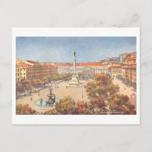 Historische Praça de São Pedro, Lissabon, Portugal Postkarte