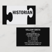 Historische Puzzle Piece Business Card Visitenkarte (Vorne/Hinten)