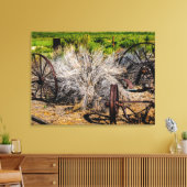 Historische Ranchräder Leinwanddruck (Insitu (Wohnzimmer))