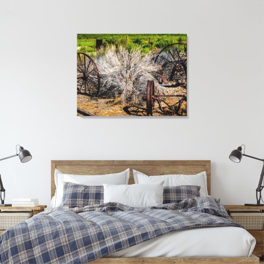 Historische Ranchräder Leinwanddruck (Insitu (Schlafzimmer))