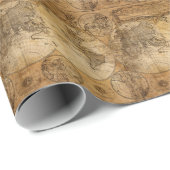 Historische Reise: Weltkarte 1746 Geschenkpapier (Rolleneckpunkt)