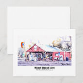 Historische Route 66 Arizona Allgemeiner Store Was Postkarte (Vorne/Hinten)