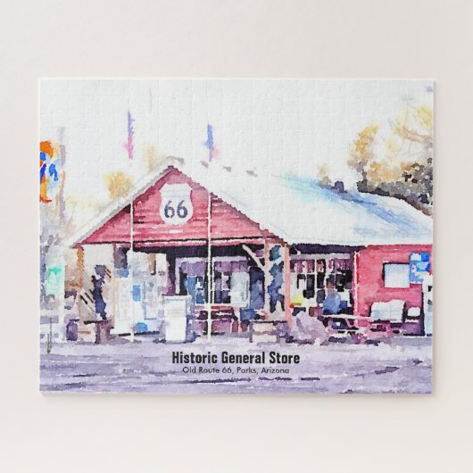 Historische Route 66 Arizona Allgemeiner Store Was Puzzle (Horizontal)