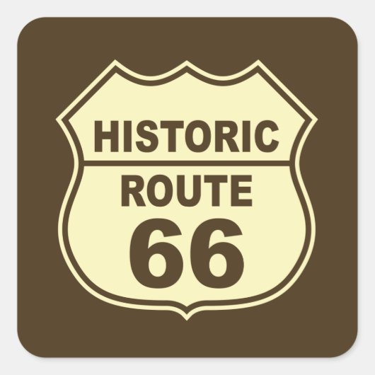 Historische Route 66 Aufkleber (Vorderseite)