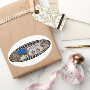 Historische Route 66 Bellemont Arizona Ovaler Aufkleber