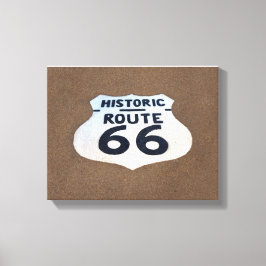 Historische Route 66 Bürgersteig mit 2,5 Zoll Rand Leinwanddruck