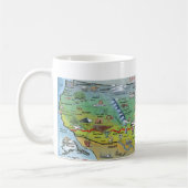 Historische Route 66 Cartoon Karte Kaffeetasse (Links)