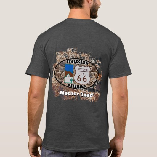 Historische Route 66 ~ Flagstaff, Arizona T-Shirt (Rückseite)