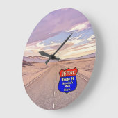 Historische Route 66 Große Wanduhr (Winkel)