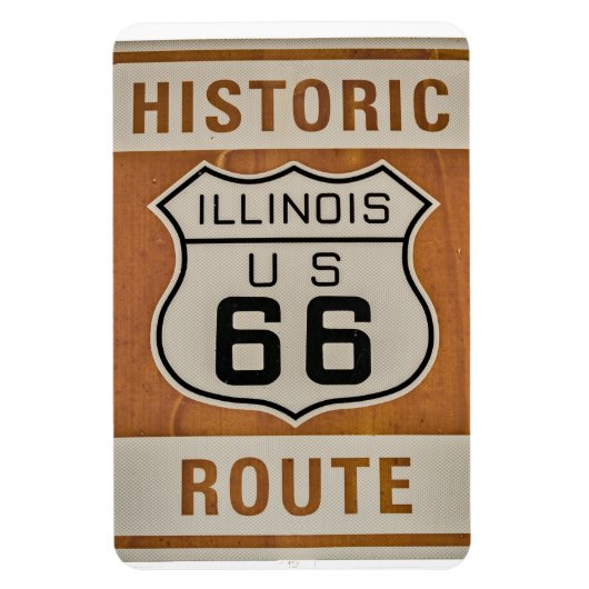 Historische Route 66 in Illinois Magnet (Vertikal)