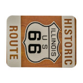 Historische Route 66 in Illinois Magnet (Horizontal)