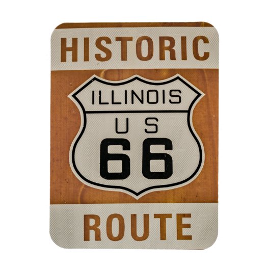 Historische Route 66 in Illinois Magnet (Vertikal)