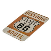Historische Route 66 in Illinois Magnet (Linke Seite)