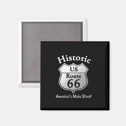 Historische Route 66 — Magnet (Vorderseite/Rückseite)