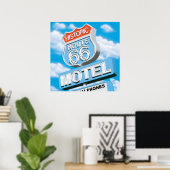 Historische Route 66 Motel Poster (Heimbüro)