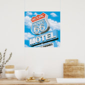 Historische Route 66 Motel Poster (Küche)