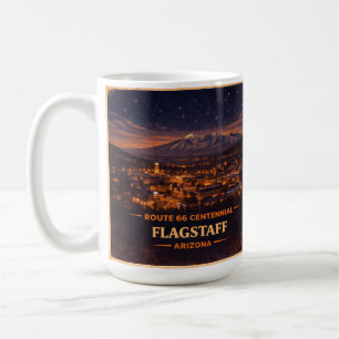 Historische Route 66 Nacht zum Jahrestag in Flagst Kaffeetasse