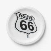 Historische Route 66 Papier Platte. Pappteller (Vorderseite)