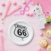 Historische Route 66 Pappteller. Pappteller (Party)