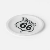 Historische Route 66 Pappteller. Pappteller (Schrägansicht)