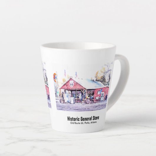 Historische Route 66 Parks Arizona Allgemeiner Sto Milchtasse (Rechte Ecke)