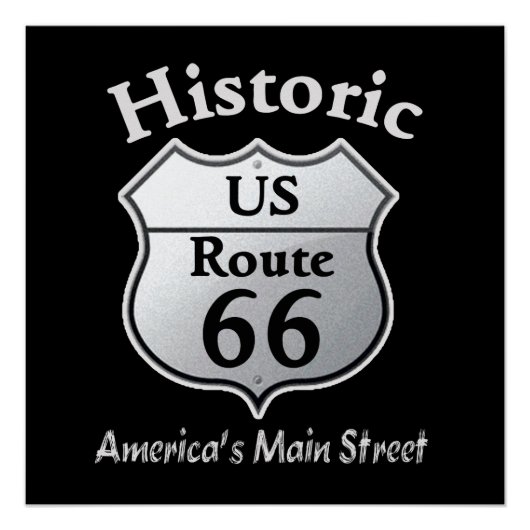 Historische Route 66 - POSTER-DRUCK Poster (Vorderseite)