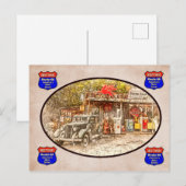 Historische Route 66 Postkarte (Vorne/Hinten)
