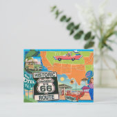 Historische Route 66 Postkarte (Stehend Vorderseite)