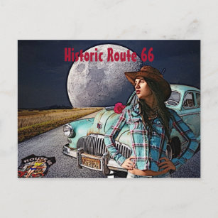 Historische Route 66 Postkarte