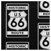Historische Route 66 Schwarz Stoff (Nahaufnahme)