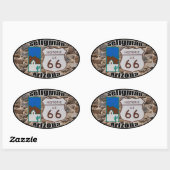 Historische Route 66 Seligman Arizona Ovaler Aufkleber (Blatt)