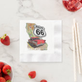 Historische Route 66 Serviette (Beispiel)