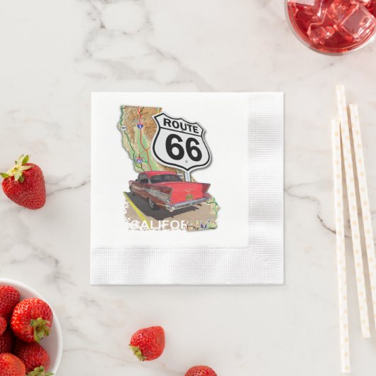 Historische Route 66 Serviette (Beispiel)