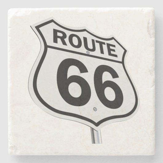 Historische Route 66 Steinuntersetzer (Vorderseite)