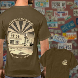 Historische Route 66 Winslow Arizona Zurück in Sep T-Shirt