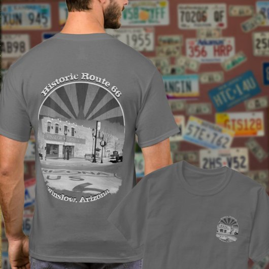 Historische Route 66 Winslow Arizona Zurück T-Shirt