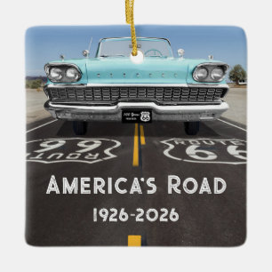 Historische Route 66 zum Centennial-Jubiläum Keramikornament
