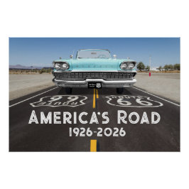 Historische Route 66 zum Centennial-Jubiläum Poster