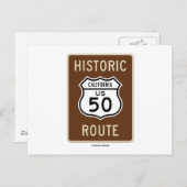 Historische Route US Highway 50 (Kalifornien) Postkarte (Vorne/Hinten)