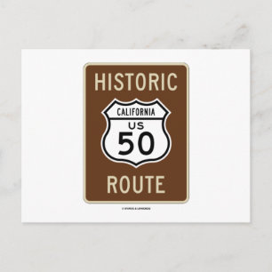 Historische Route US Highway 50 (Kalifornien) Postkarte
