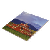 Historische runde Scheune am Zwilling überbrückt Fliese (Seite)