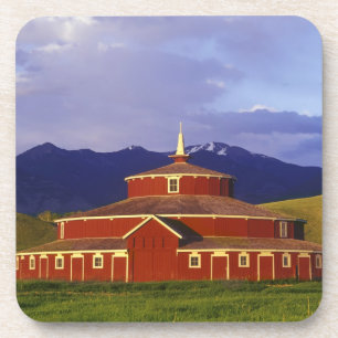 Historische runde Scheune am Zwilling überbrückt Getränkeuntersetzer