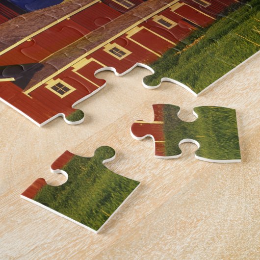 Historische runde Scheune am Zwilling überbrückt Puzzle (Seite)