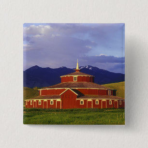 Historische Rundscheune bei Twin Bridges Montana Button