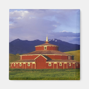 Historische Rundscheune bei Twin Bridges Montana Magnet