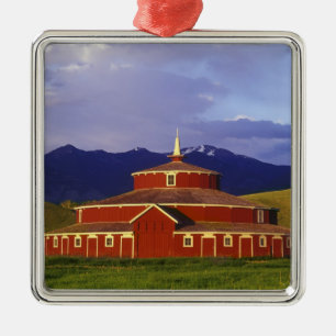 Historische Rundscheune bei Twin Bridges Montana Ornament Aus Metall